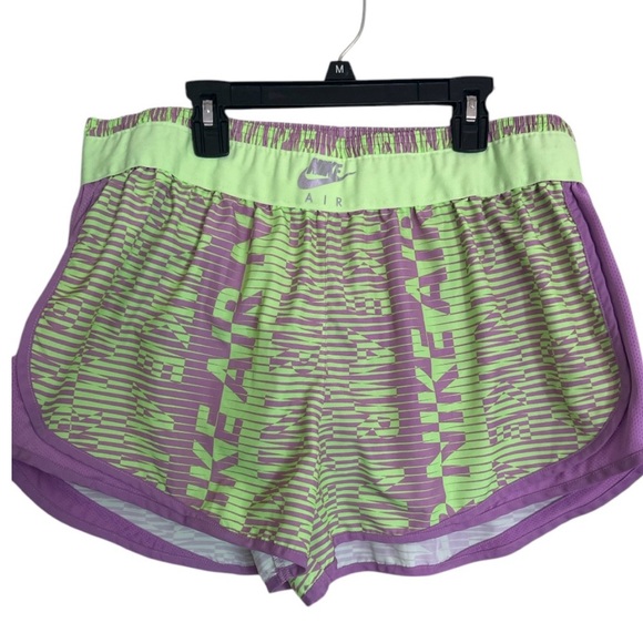 Nike Purple and Green Athletic Shorts with Dynamic Design - Picture 1 of 8